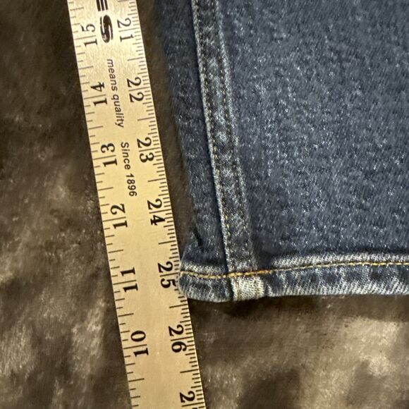 Re/Done Comfort Stretch High Rise Ankle Crop Jeans In Mid 70s. Size 30. - Picture 3 of 11